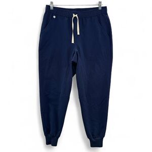 FIGS Navy blue Zamora jogger scrub pants.